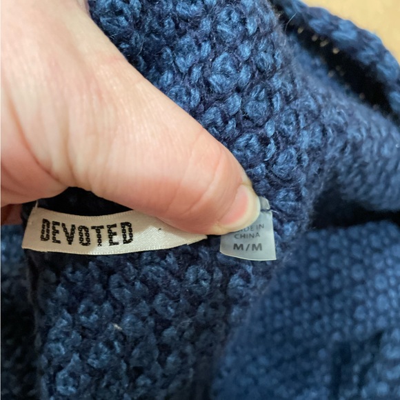 Devoted Blue & Black Women’s Knit Sweater Size Medium - Picture 3 of 7